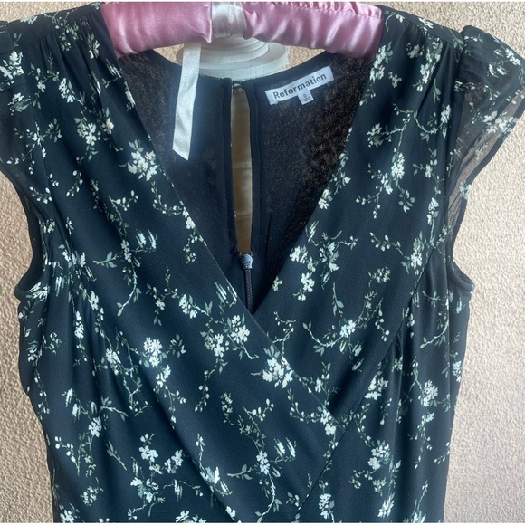 Fall Reformation Black and yellow Floral Maxi Dress - Picture 3 of 8